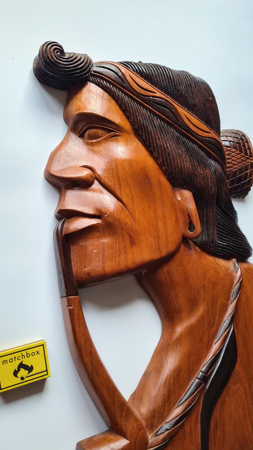 Duże rzeźby ścienne z lat 70. XX wieku, zestaw 2 sztuk., zestaw 2 sztuk - 207475