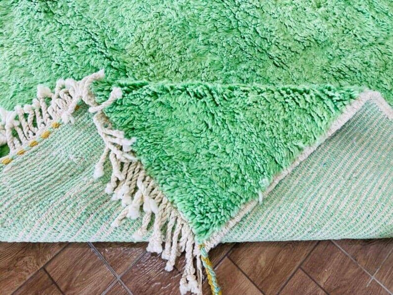 Handwoven rug 150x250 cm, wool, green, blue, brown, Morocco - 207908