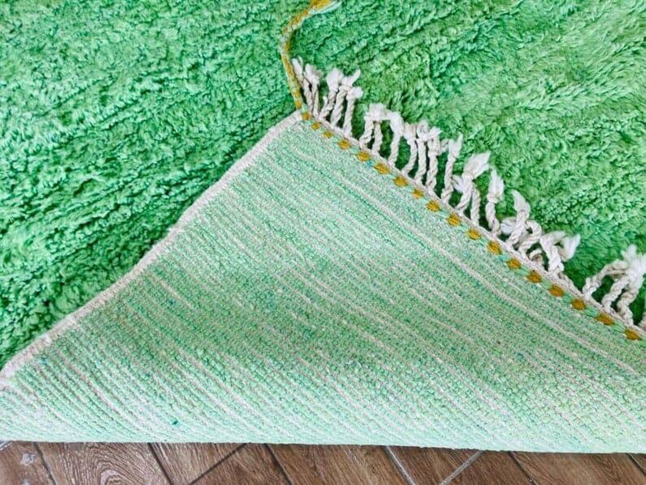 Handwoven rug 150x250 cm, wool, green, blue, brown, Morocco - 207910