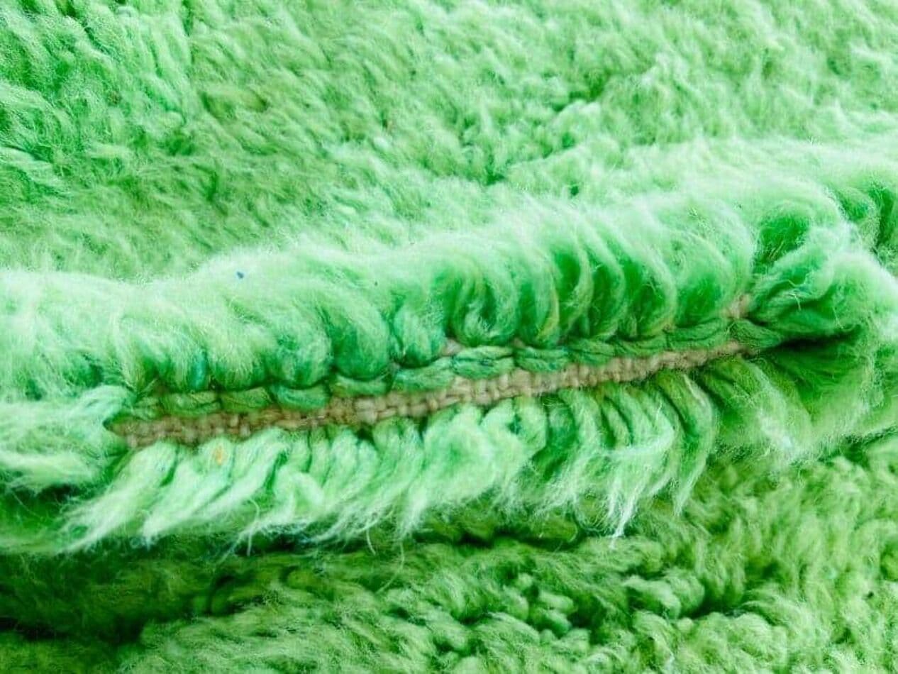 Handwoven rug 150x250 cm, wool, green, blue, brown, Morocco - 207909