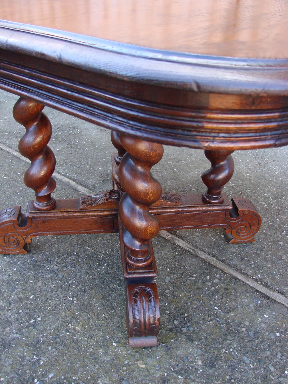 Stół prostokątny, dąb ciemnobrązowy, XIX w. - 207519