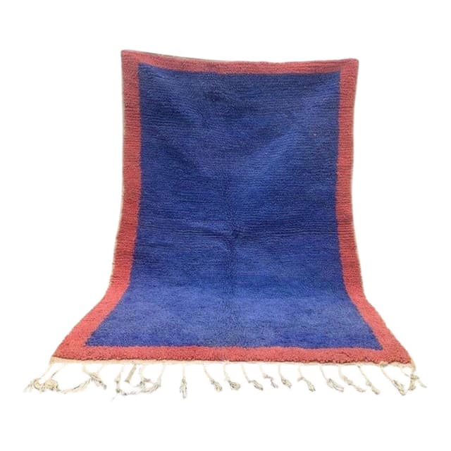 Ręcznie tkany dywan 150x250 cm, wełna, niebieski, Maroko - WYMIARY