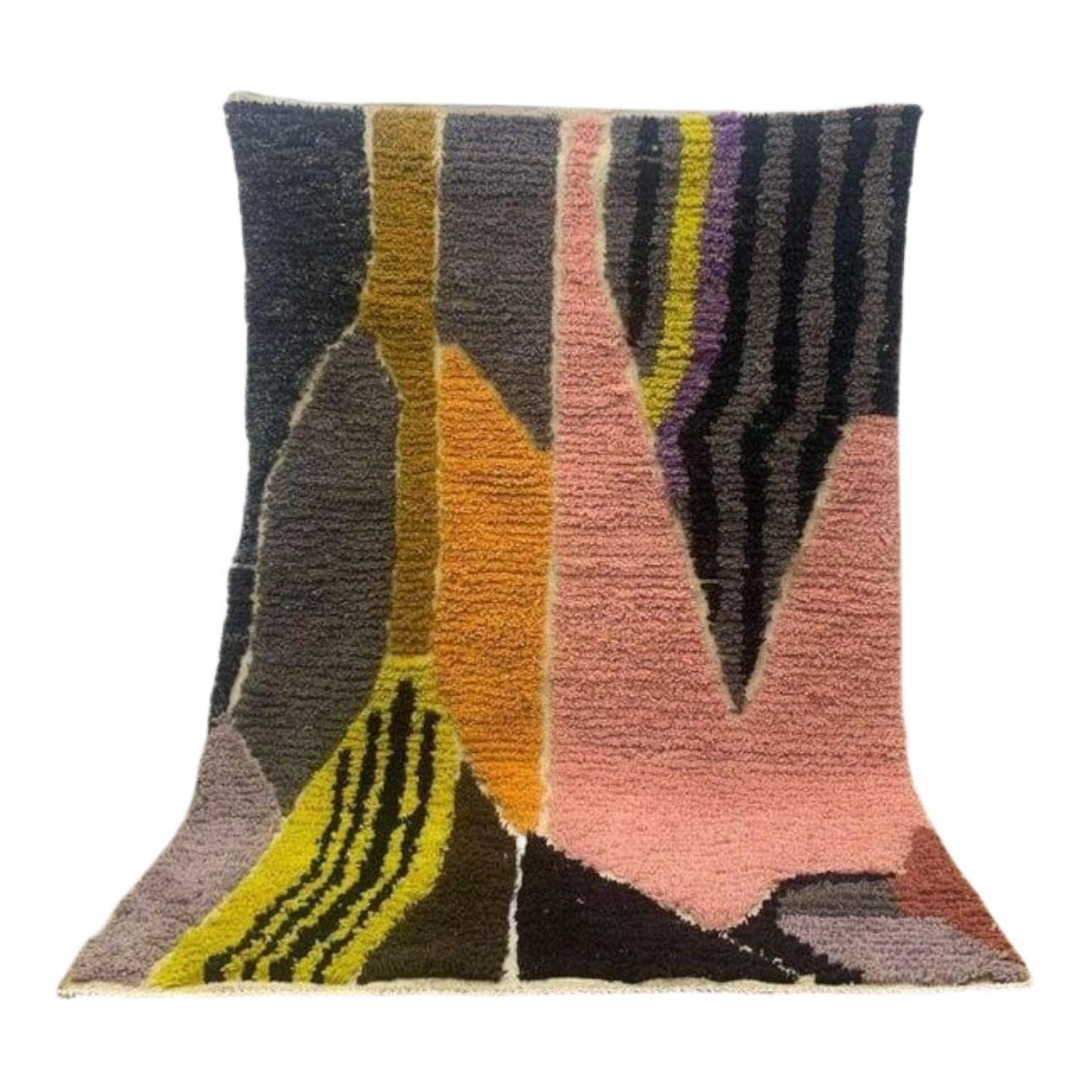 Handwoven rug 140x260 cm, wool, multicolour, Morocco