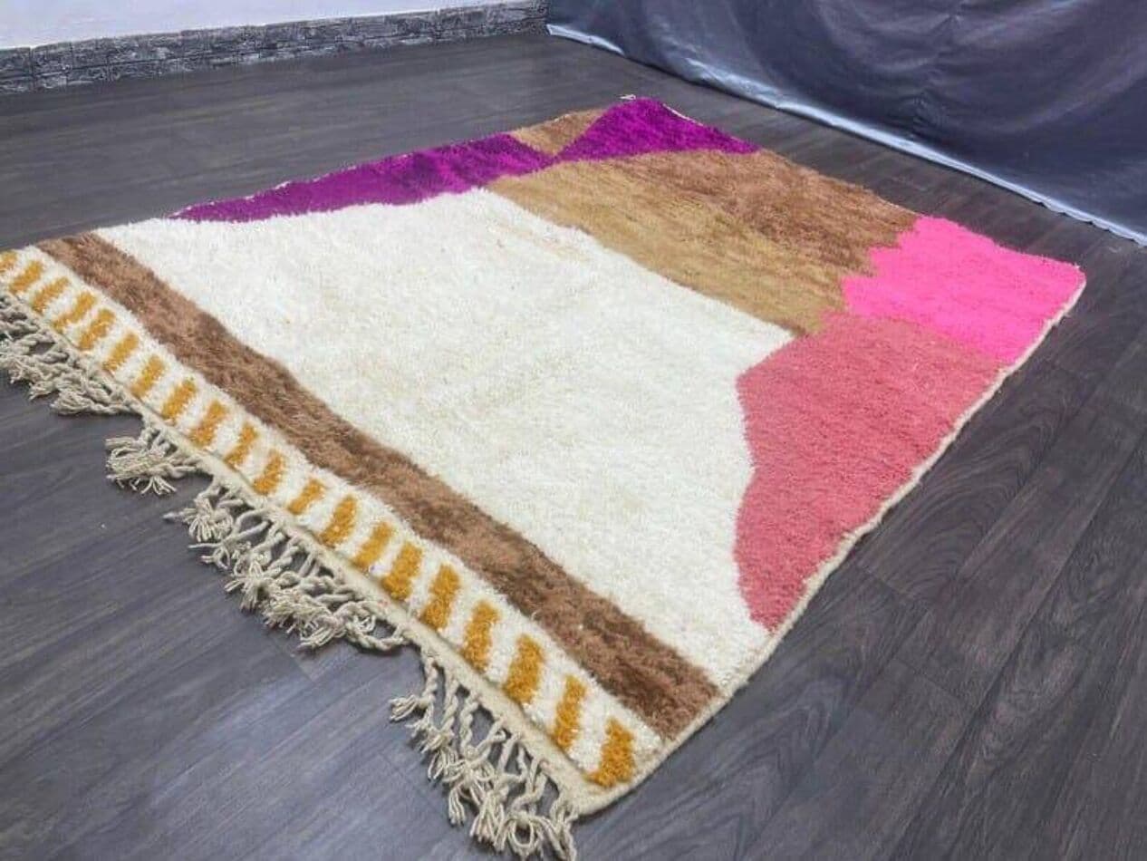 Ręcznie tkany dywan 150x250 cm, wełna, multikolor, Maroko - 207830