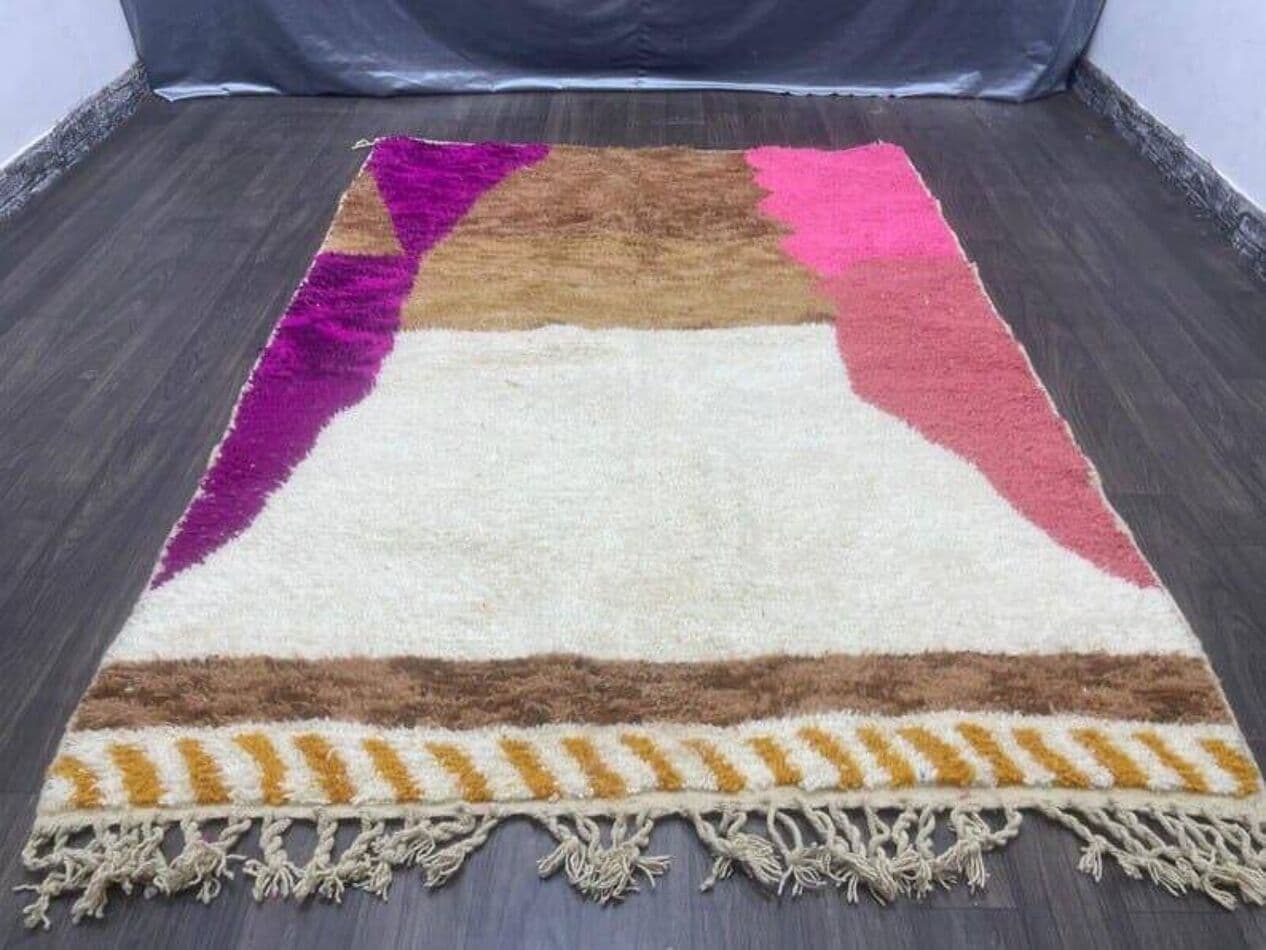 Ręcznie tkany dywan 150x250 cm, wełna, multikolor, Maroko - 207831