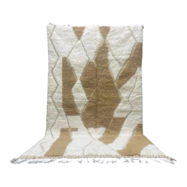 Ręcznie tkany dywan 140x260 cm, wełna, beżowy, Maroko - WYMIARY