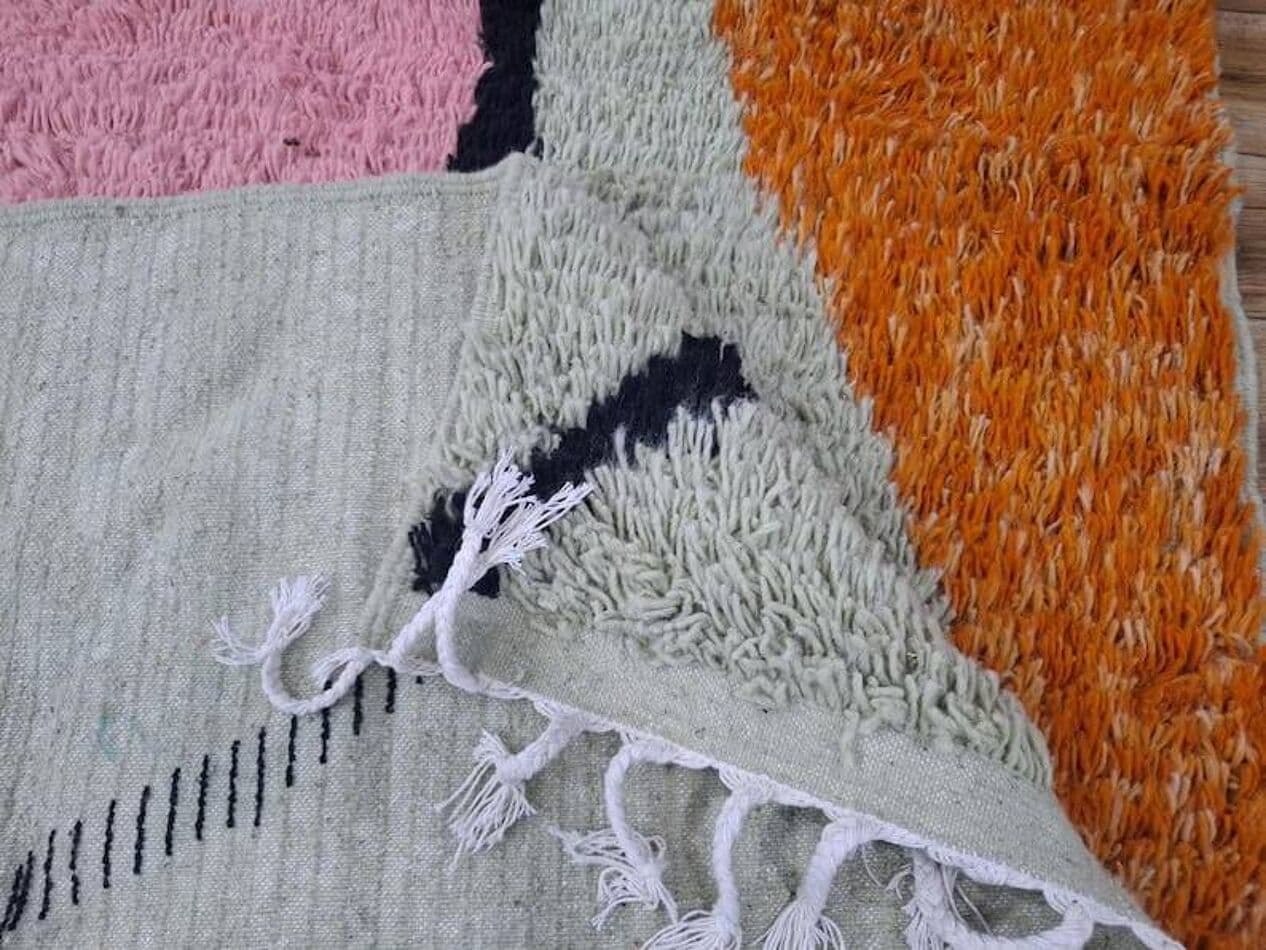 Ręcznie tkany dywan 140x260 cm, wełna, multikolor, Maroko - 207811