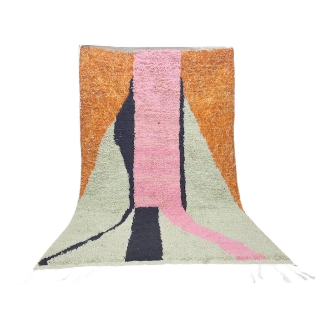 Ręcznie tkany dywan 140x260 cm, wełna, multikolor, Maroko