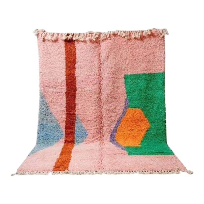 Ręcznie tkany dywan 150x250 cm, wełna, multikolor, Maroko