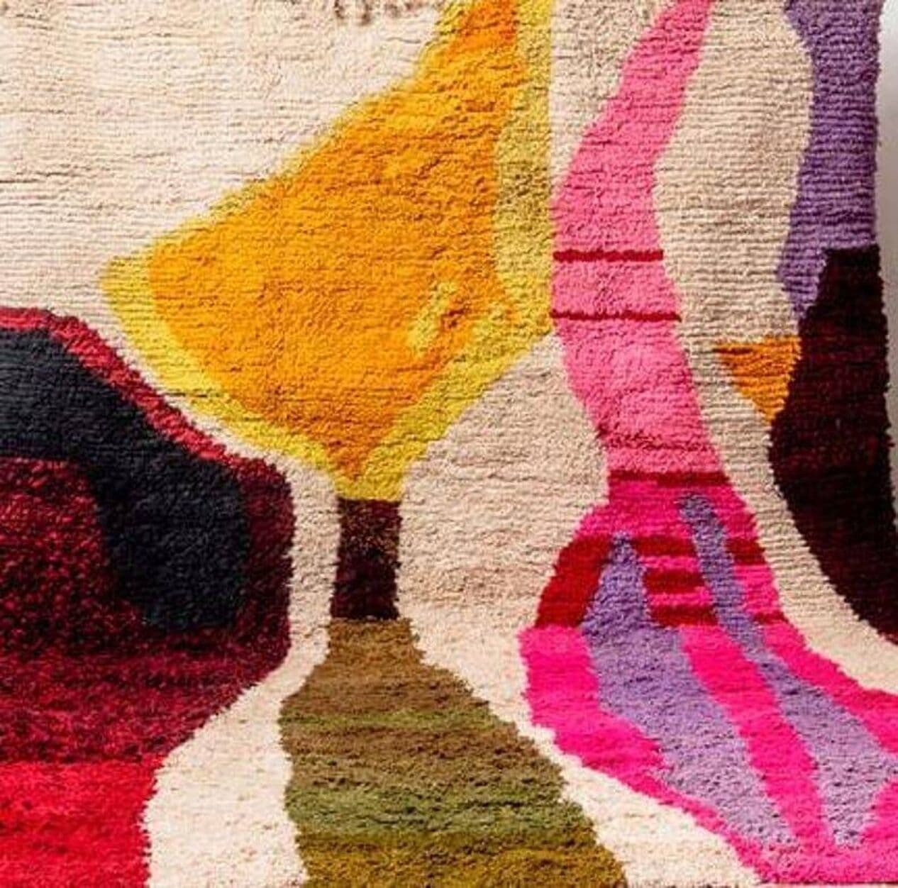 Handwoven rug 140x260 cm, wool, multicolor, Morocco - 207782