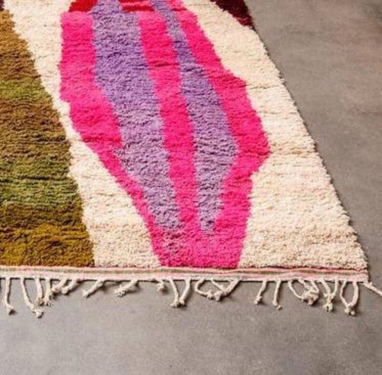 Handwoven rug 140x260 cm, wool, multicolor, Morocco - 207785