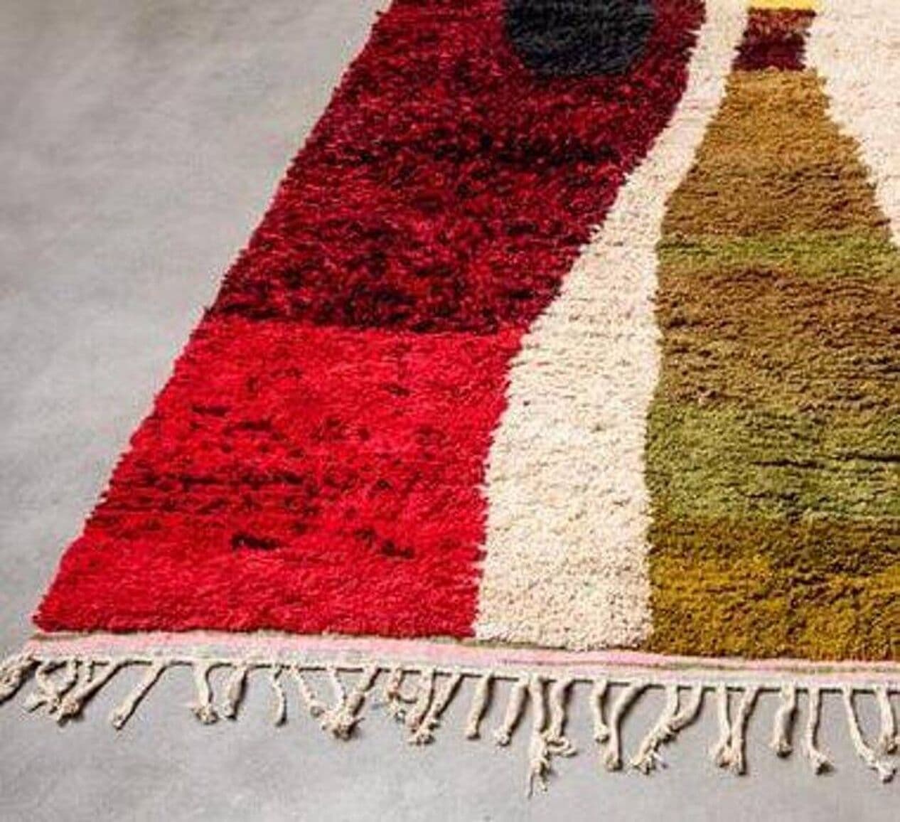 Handwoven rug 140x260 cm, wool, multicolor, Morocco - 207786