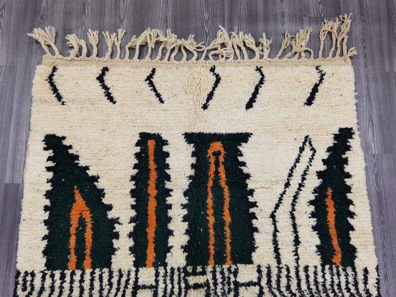 Ręcznie tkany dywan 140x260 cm, wełna, multikolor, Maroko - 207763