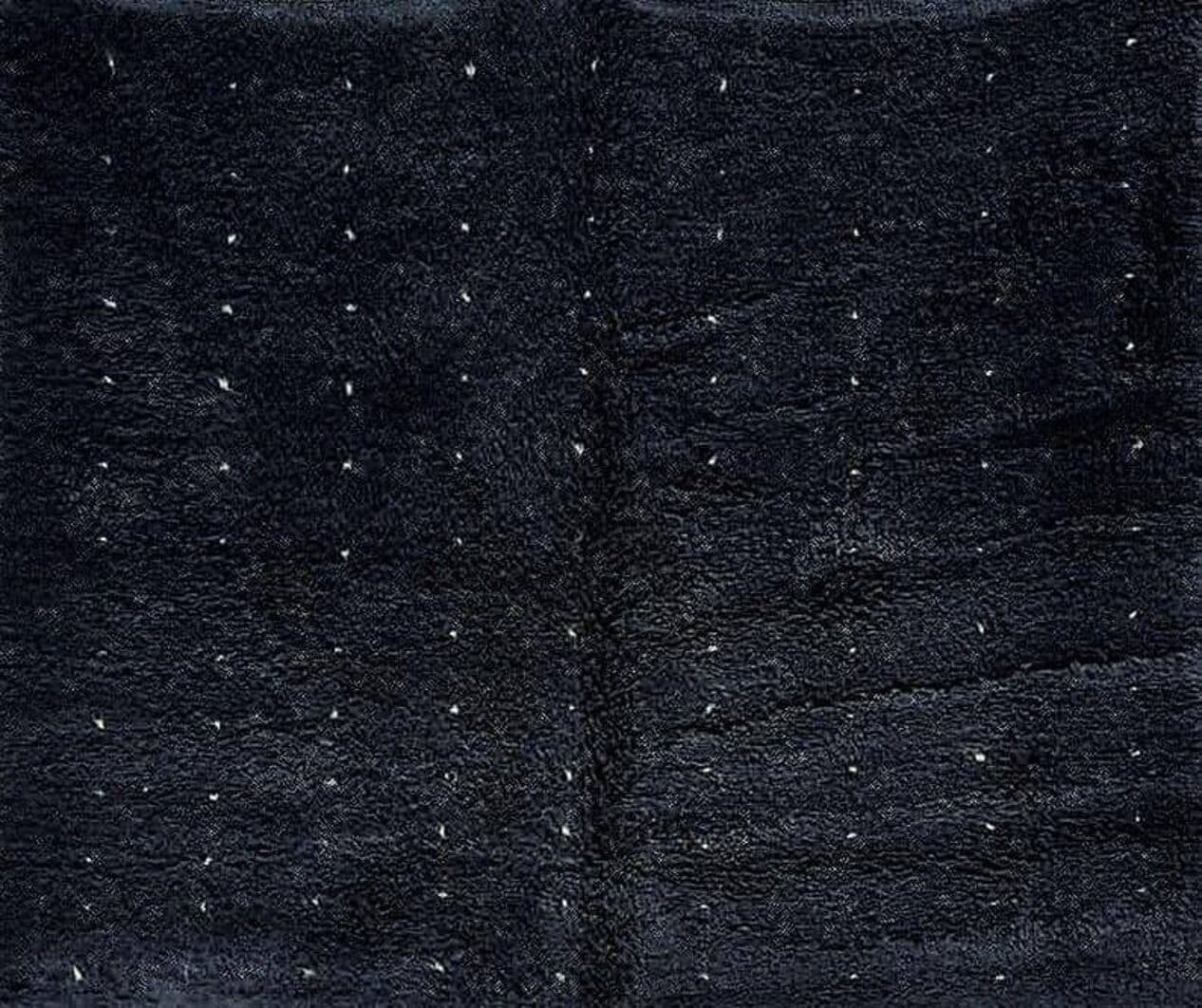 Handwoven rug 150x250 cm, wool, black, Morocco - 207752