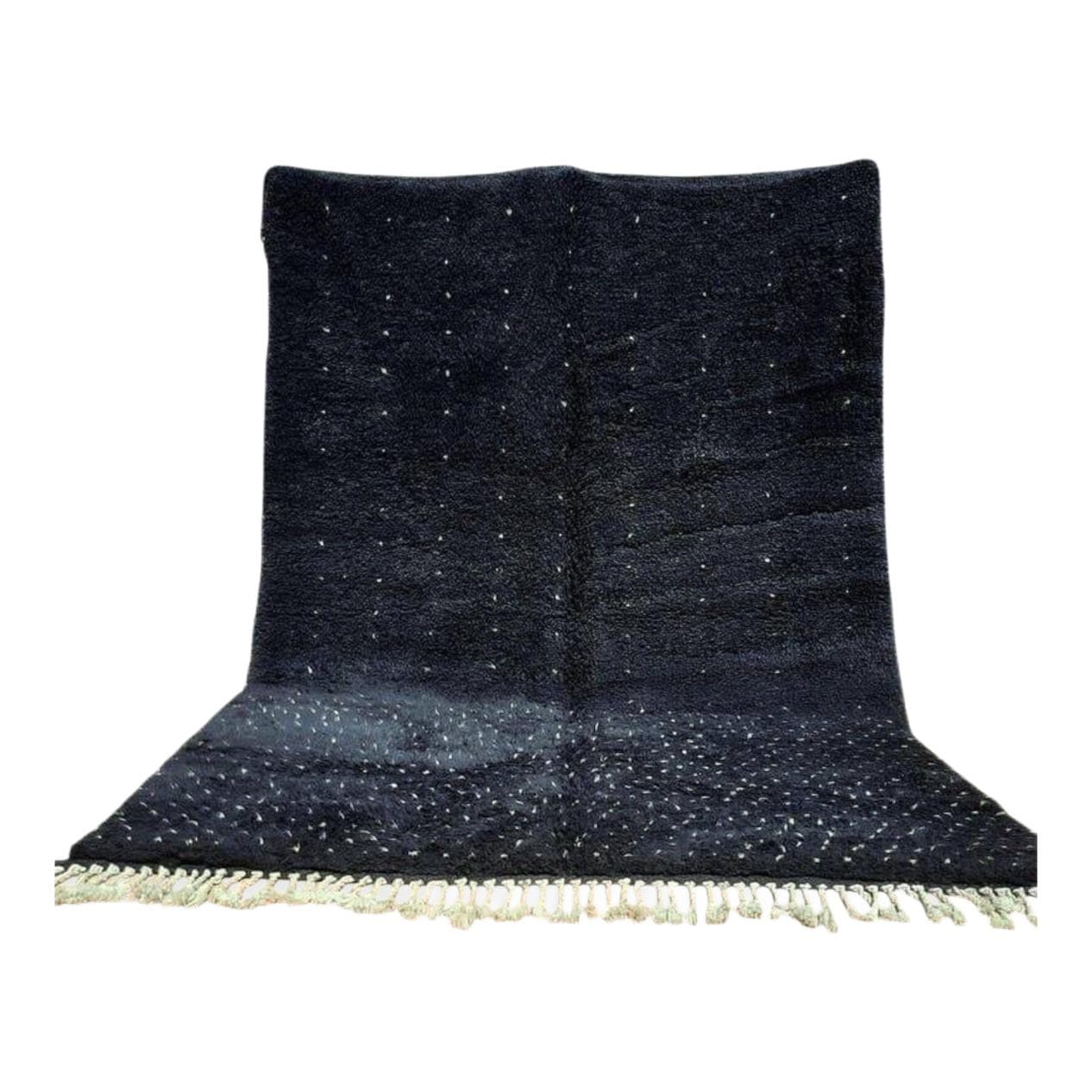 Handwoven rug 150x250 cm, wool, black, Morocco