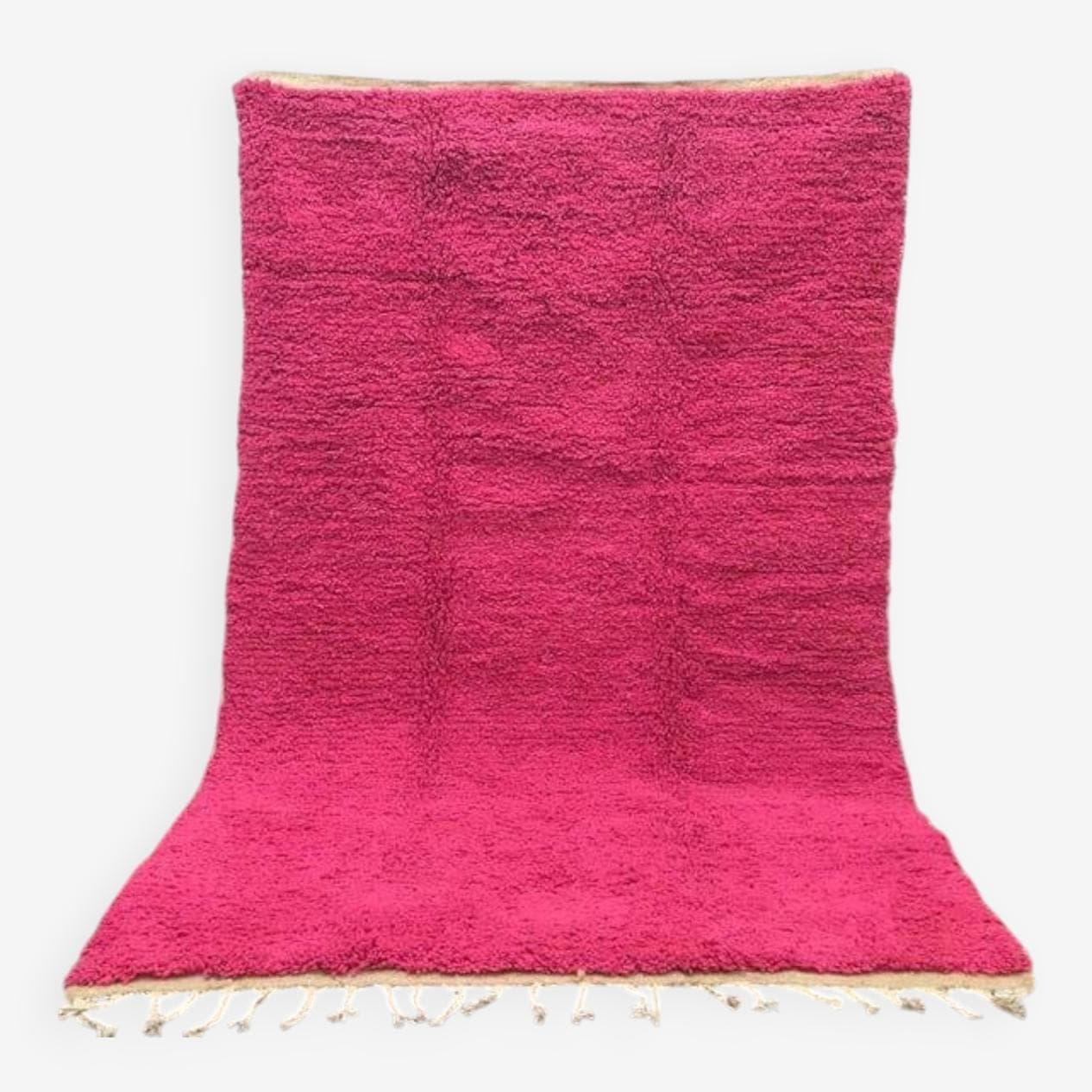 Ręcznie tkany dywan 100x200 cm, wełna, różowy, Maroko - 207706