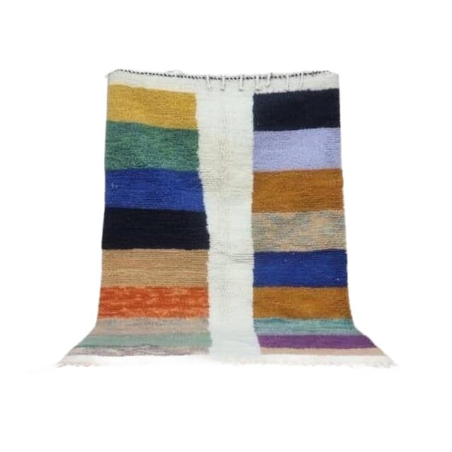 Ręcznie tkany dywan 150x250 cm, wełna, multikolor, Maroko - WYMIARY