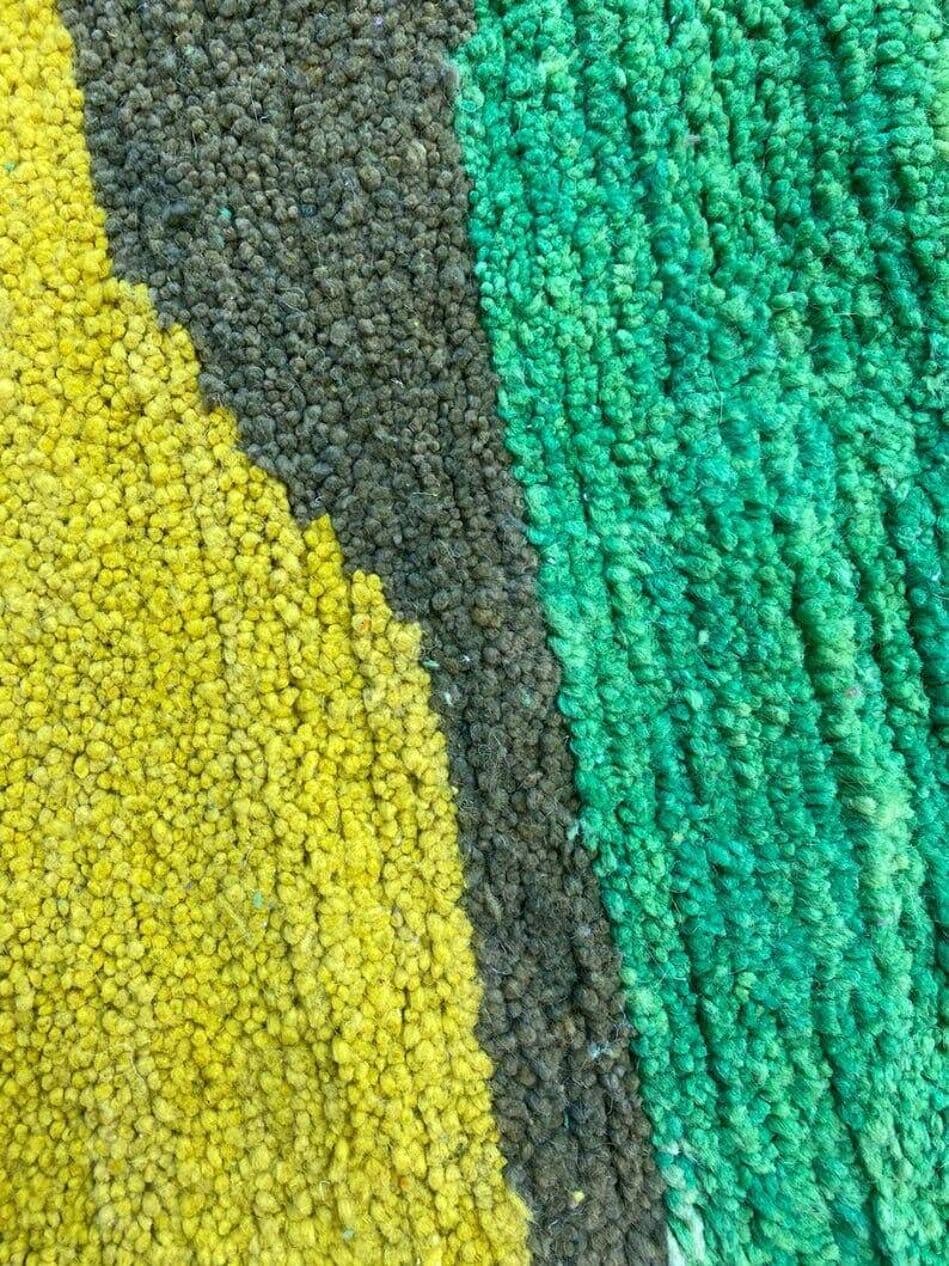 Handwoven rug 150x250 cm, wool, green, Morocco - 207661