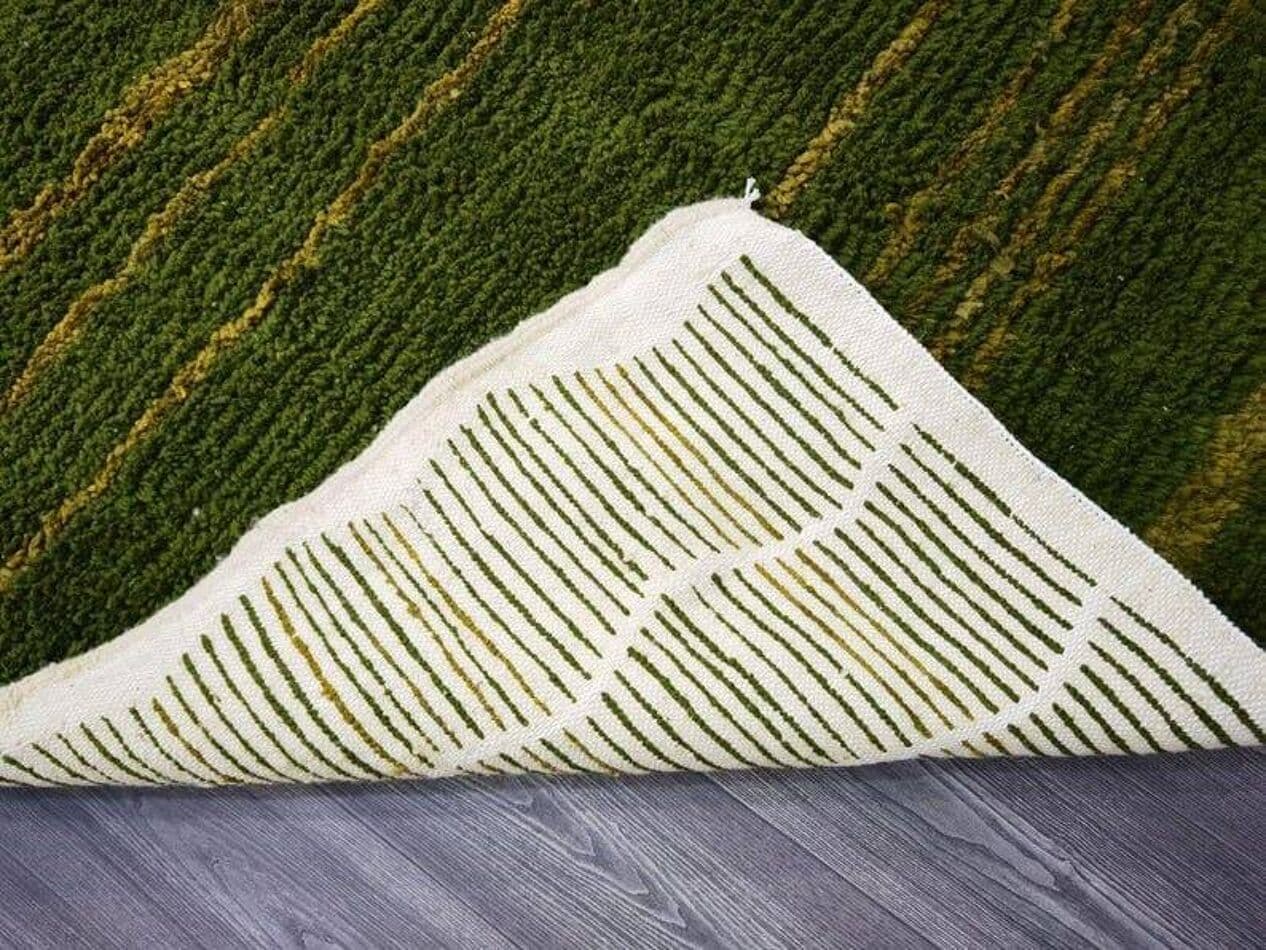 Ręcznie tkany dywan 150x250 cm, wełna, oliwkowy, Maroko - 209171