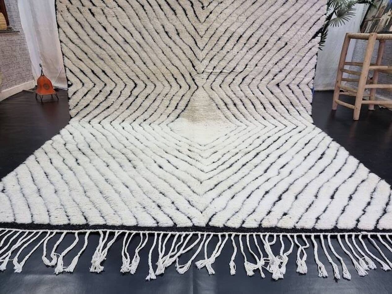 Ręcznie tkany dywan 200x300 cm, wełna, biały, - 209121