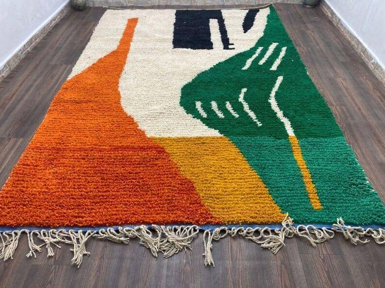 Ręcznie tkany dywan 150x250 cm, wełna, multikolor, Maroko - 209113