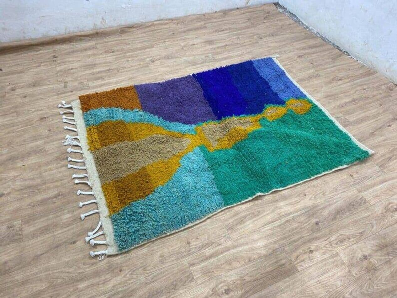 Handwoven rug 150x250 cm, wool, multicolour, Morocco - 209048