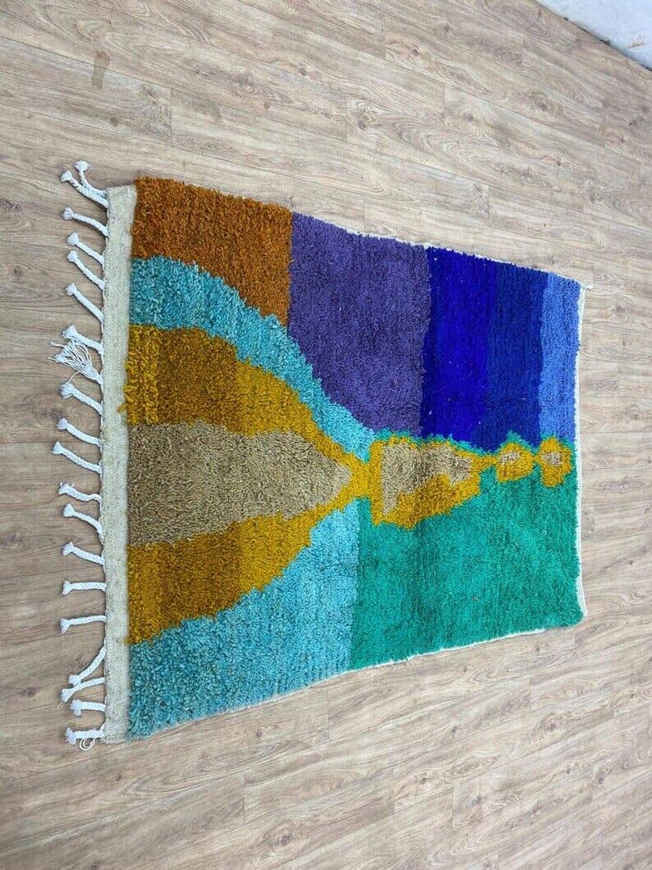 Handwoven rug 150x250 cm, wool, multicolour, Morocco - 209047