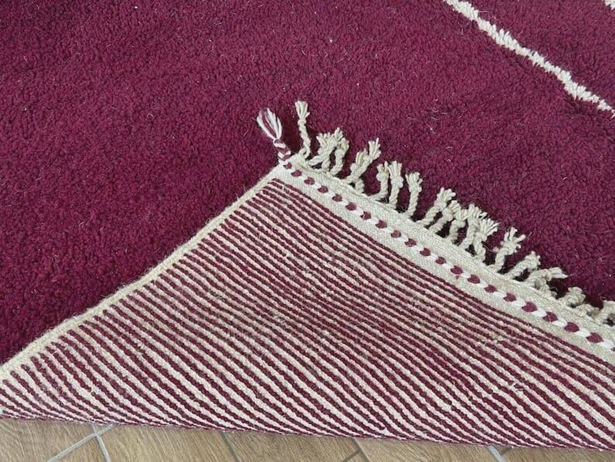 Ręcznie tkany dywan 150x250 cm, wełna, bordowy, Maroko - 209034