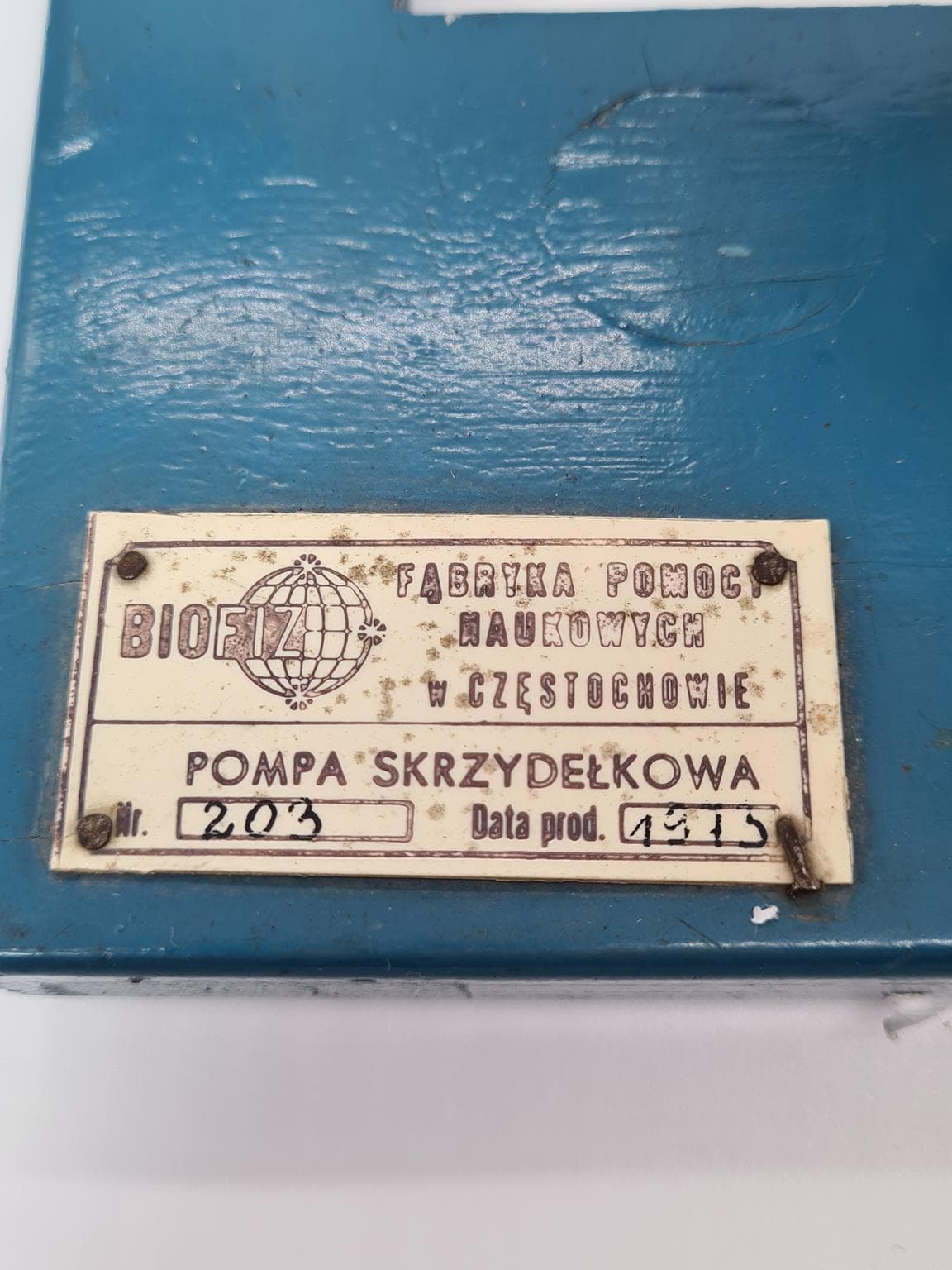 Model starej szkoły technicznej z 1973 roku, pompa łopatkowa, Polska - 208364