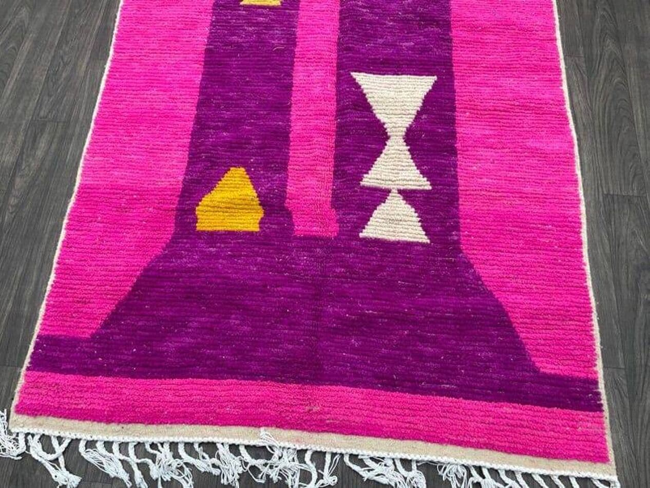 Ręcznie tkany dywan 150x250 cm, wełna, multikolor, Maroko - 208967