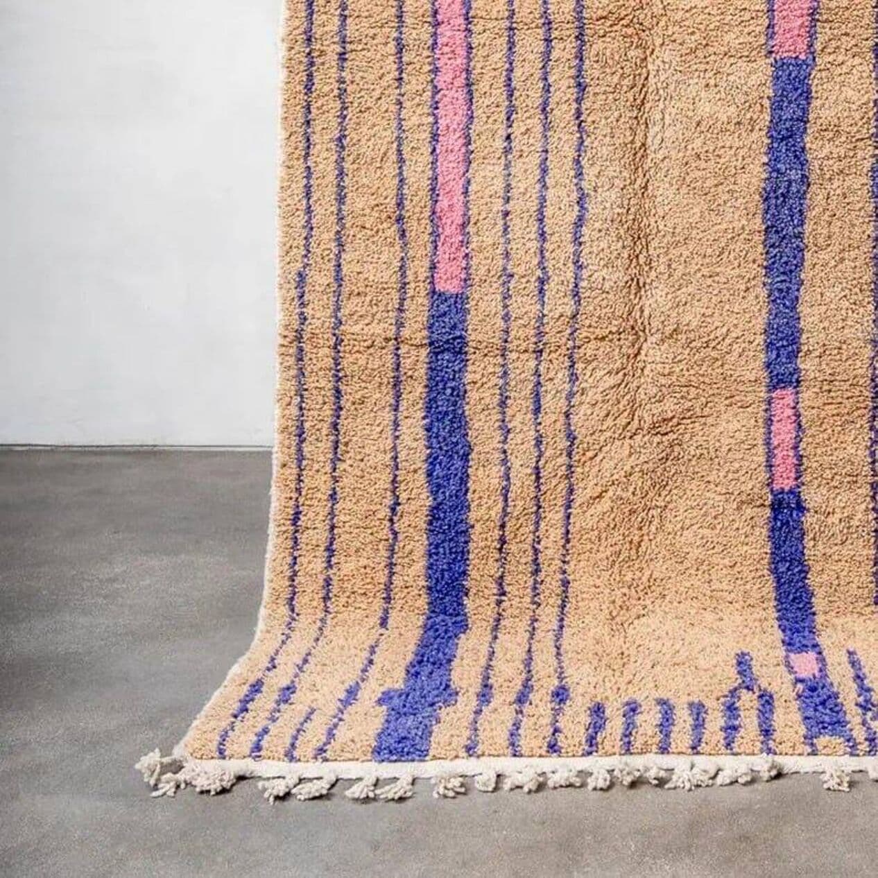 Ręcznie tkany dywan 240x160 cm, wełna, multikolor, Maroko - 208945