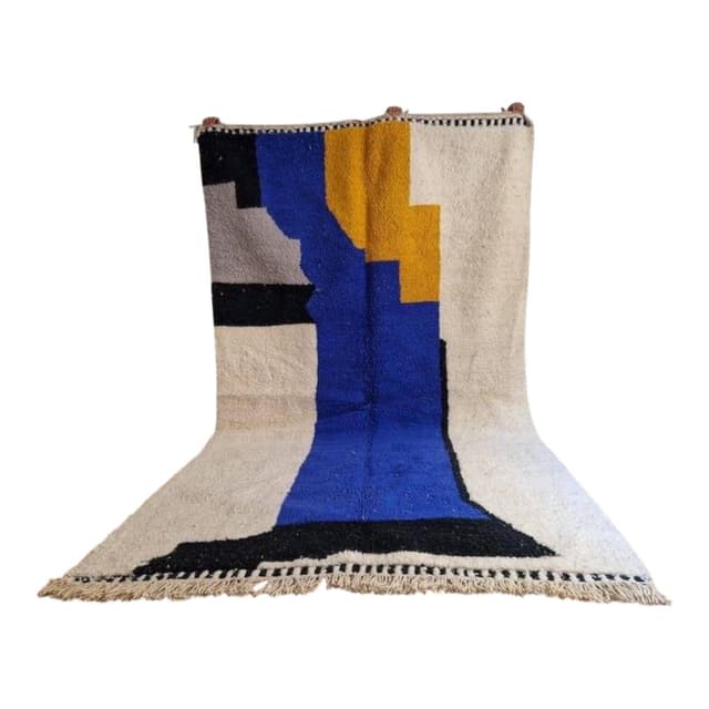 Ręcznie tkany dywan 140x260 cm, wełna, multikolor, Maroko - WYMIARY