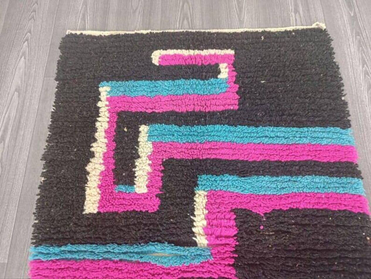 Ręcznie tkany dywan 240x150 cm, wełna, wielokolorowy, Maroko - 208794