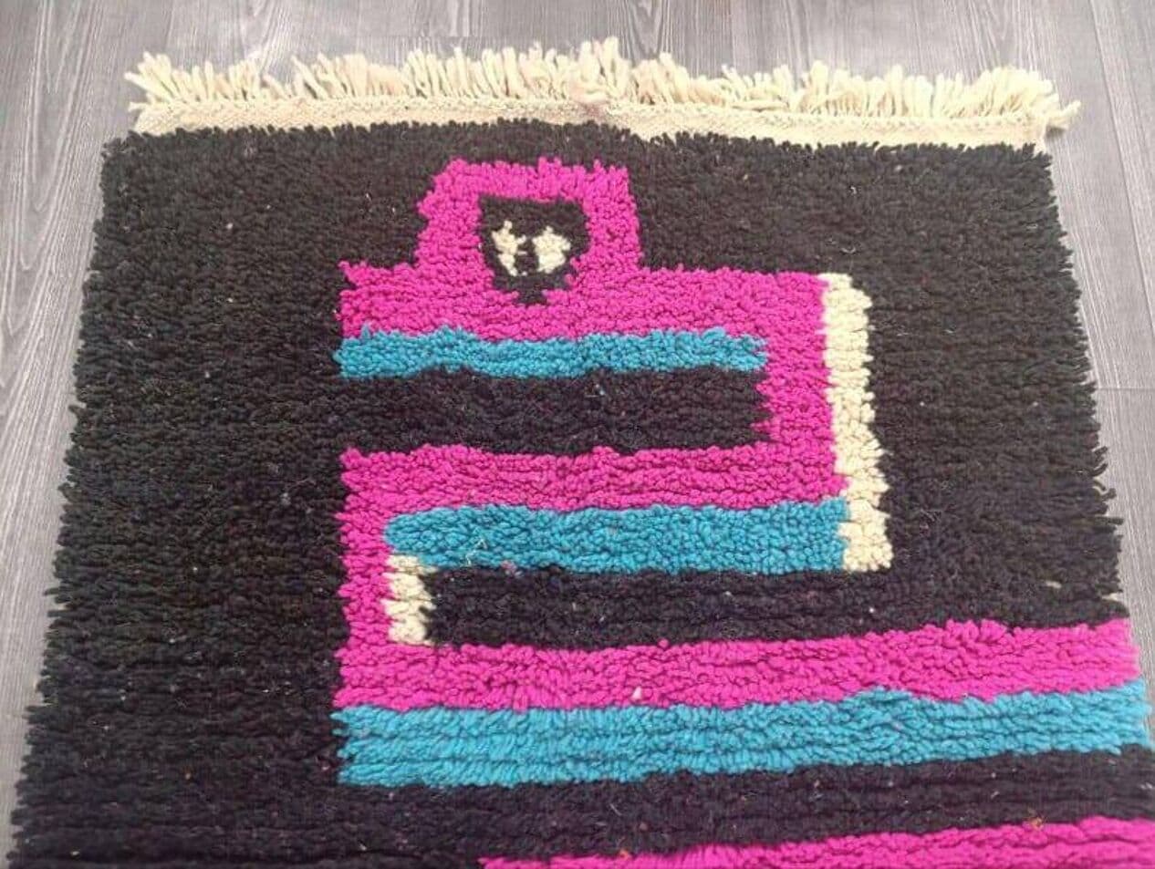 Ręcznie tkany dywan 240x150 cm, wełna, wielokolorowy, Maroko - 208798