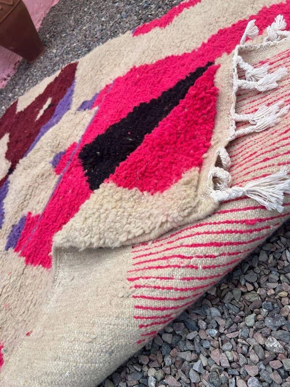 Ręcznie tkany dywan 200x300 cm, wełna, multikolor, Maroko - 208734