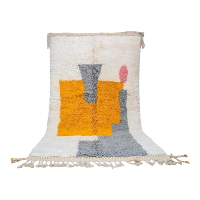 Ręcznie tkany dywan 100x200 cm, wełna, multikolor, Maroko - WYMIARY