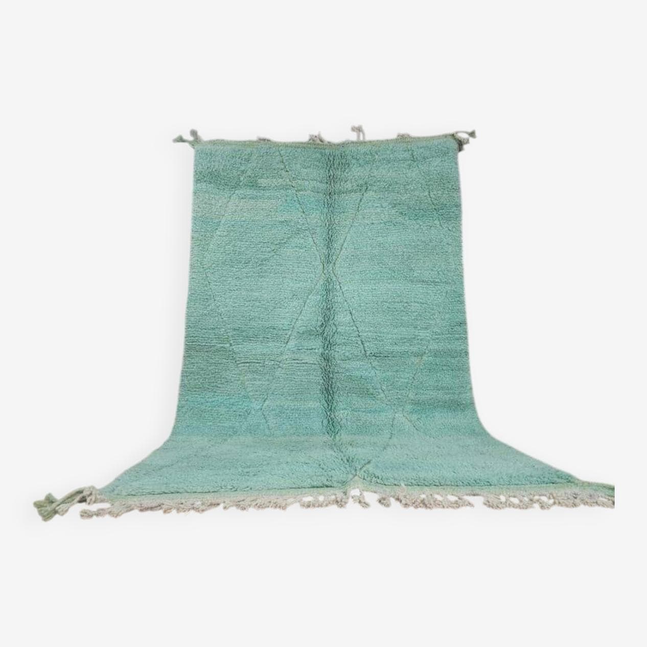 Ręcznie tkany dywan 100x200 cm, wełna, turkusowy, Maroko - 208718