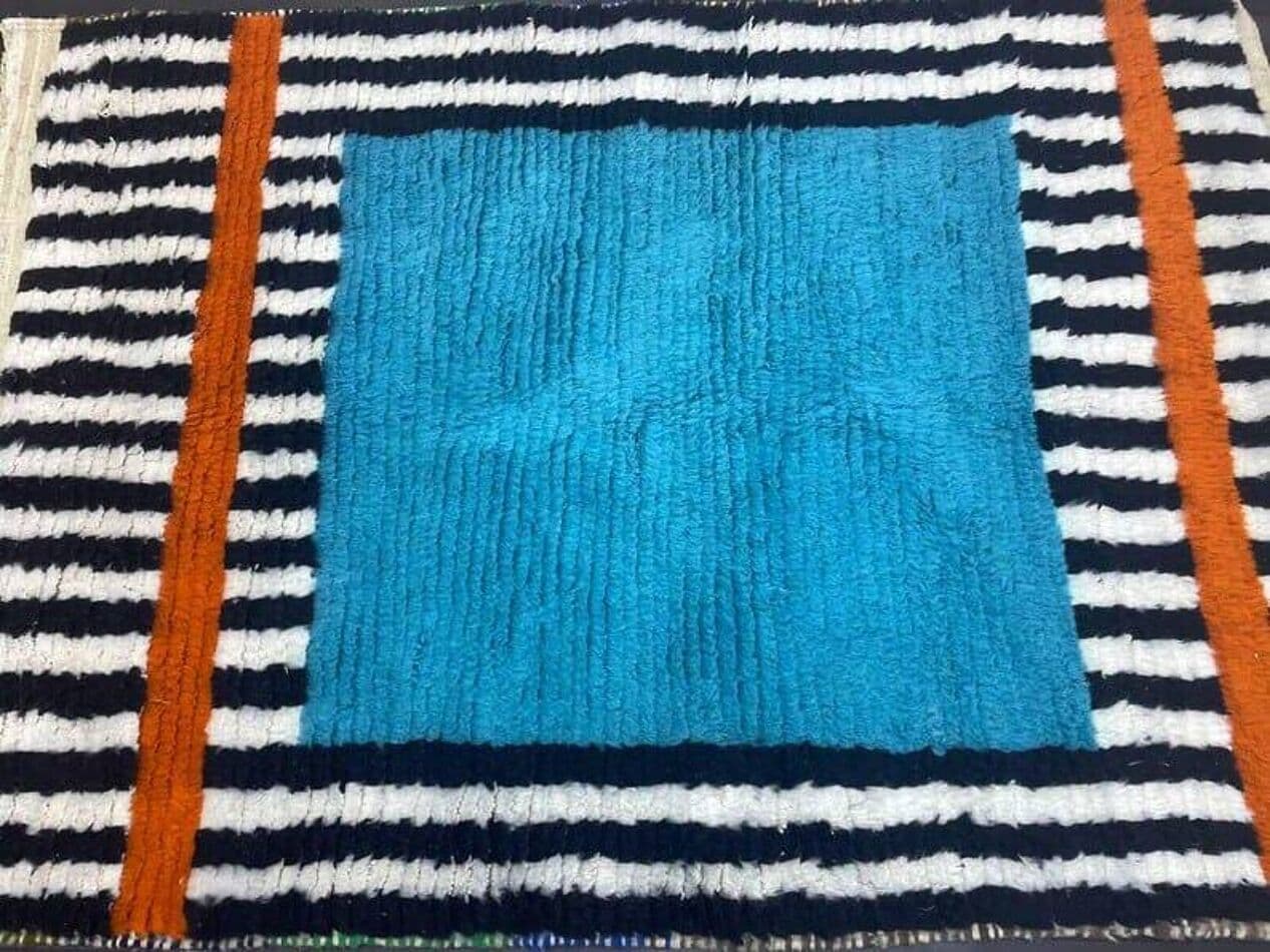 Ręcznie tkany dywan 150x250 cm, wełna, multikolor, Maroko - 208711