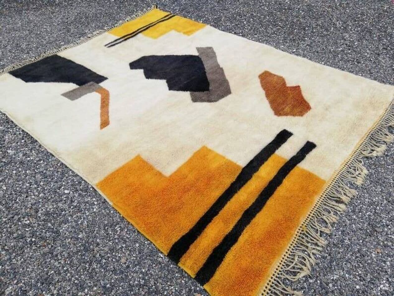 Ręcznie tkany dywan 200x300 cm, wełna, multikolor, Maroko - 208687