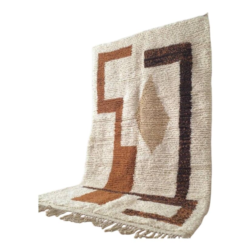 Ręcznie tkany dywan 150x250 cm, wełna, wielokolorowy, Maroko