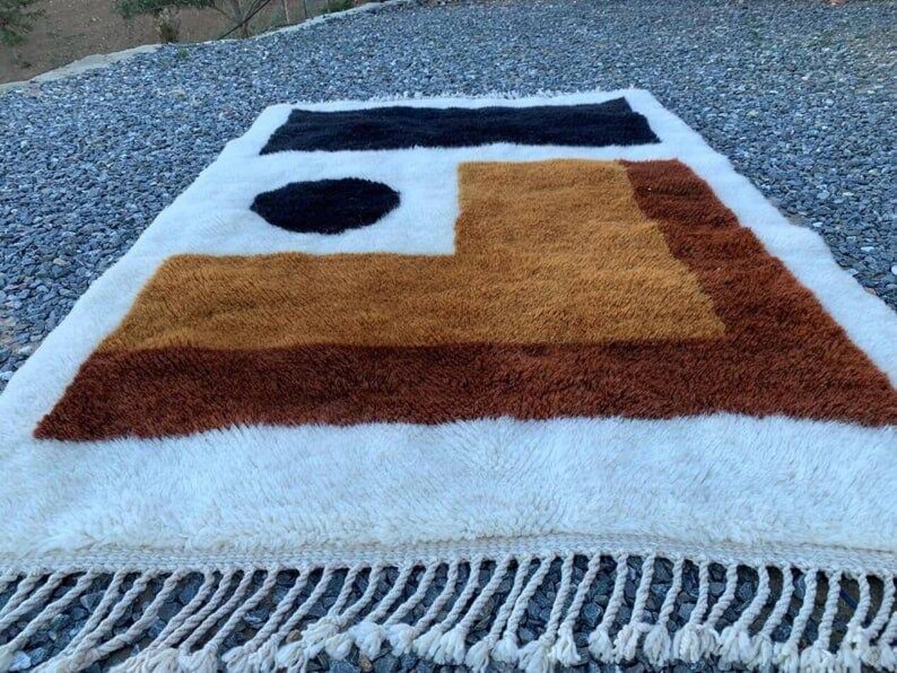 Handwoven rug 150x250 cm, wool, multicolor, Morocco - 208583