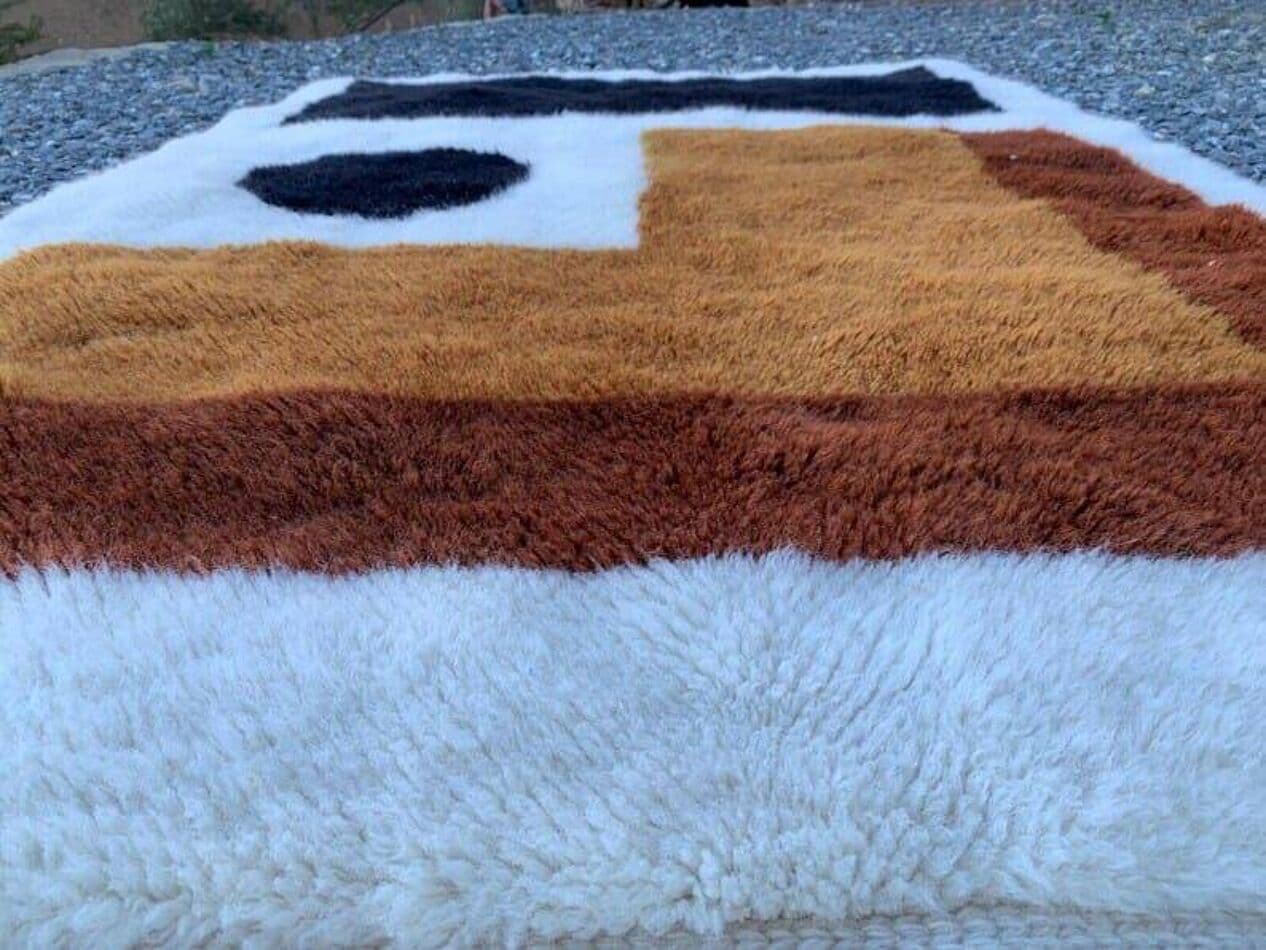 Handwoven rug 150x250 cm, wool, multicolor, Morocco - 208586