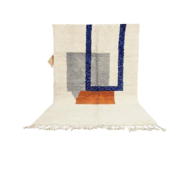 Handwoven rug 160x240 cm, wool, multicolor, Morocco - DIMENSION