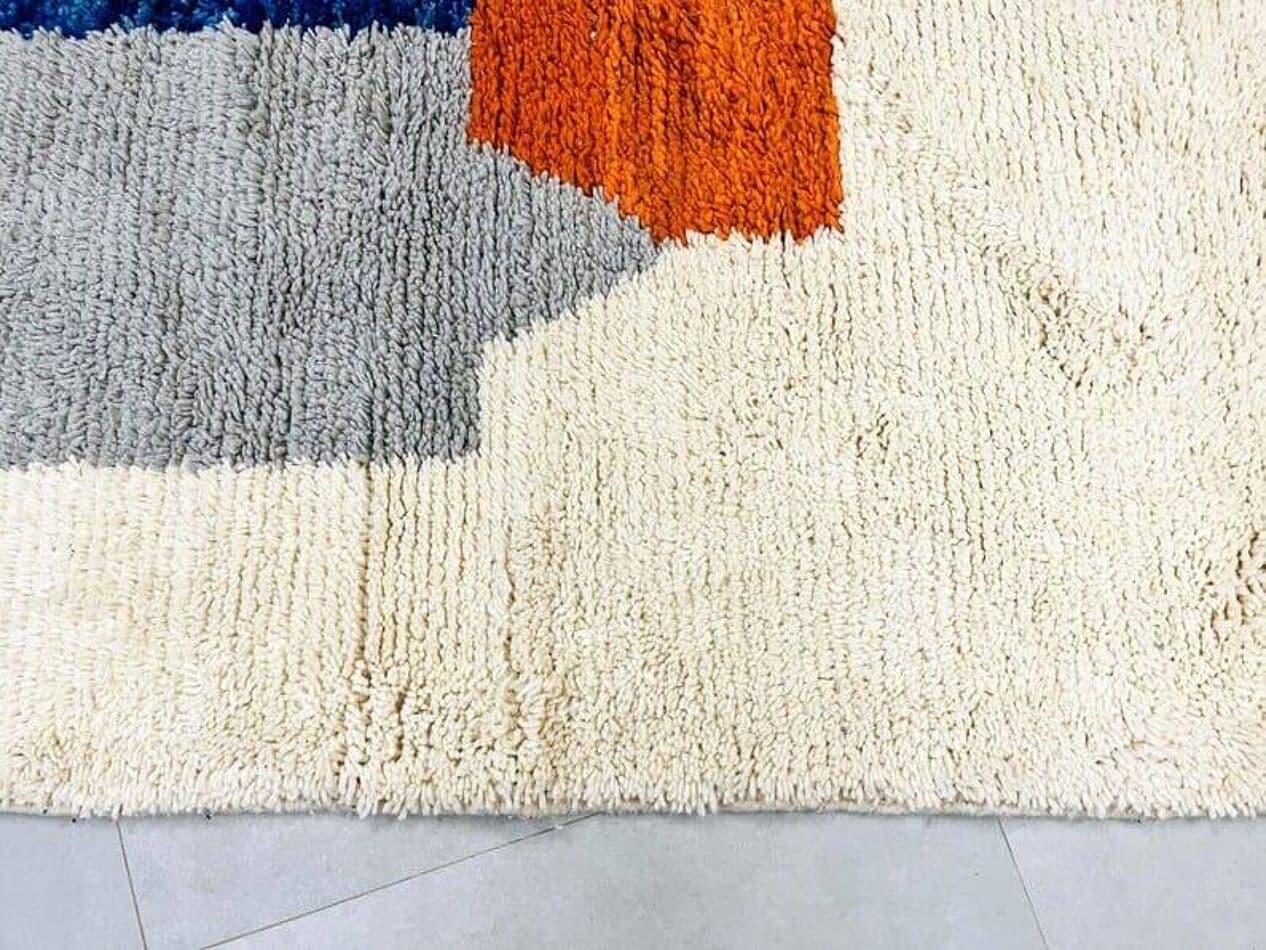 Handwoven rug 160x240 cm, wool, multicolor, Morocco - 209175