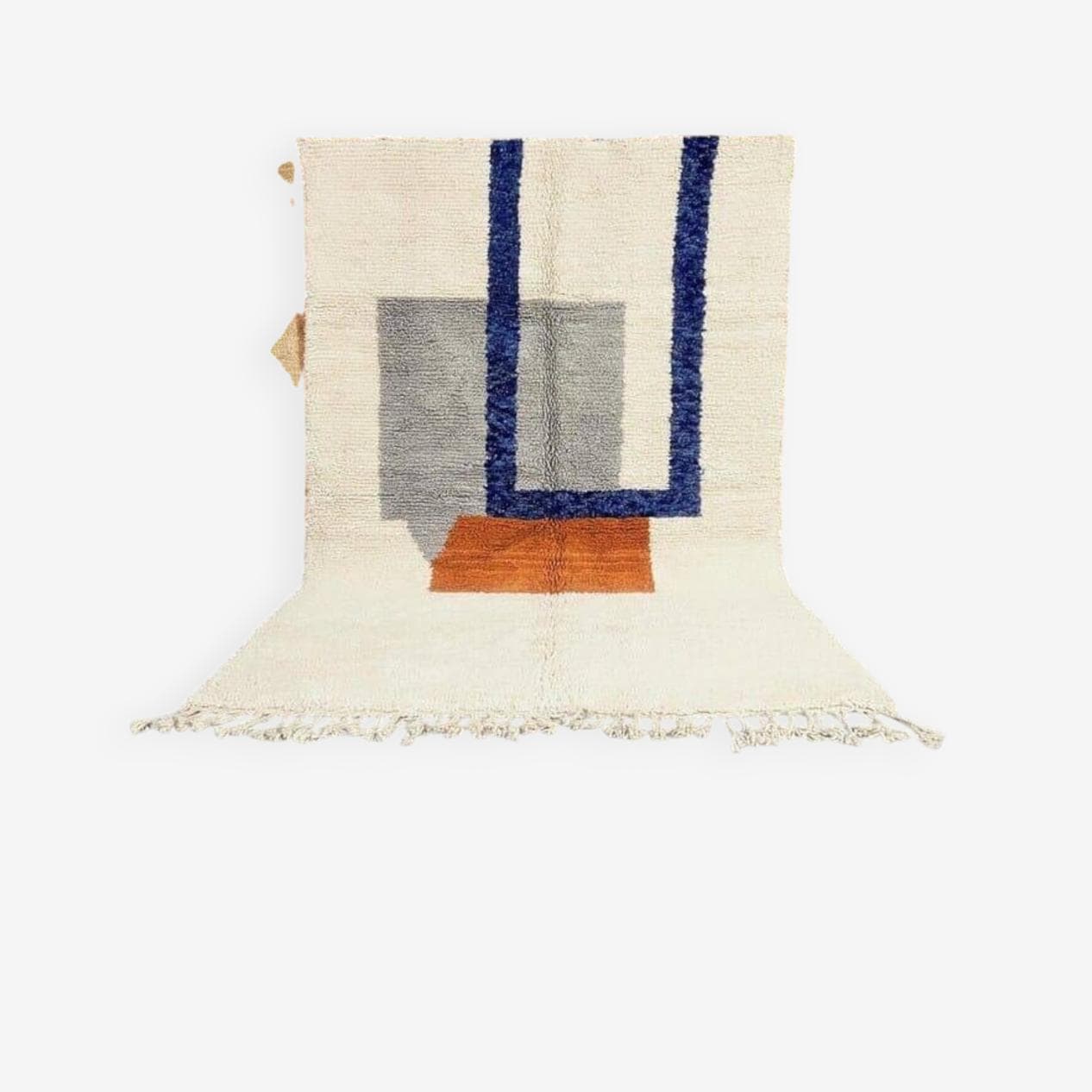 Handwoven rug 160x240 cm, wool, multicolor, Morocco - 209173