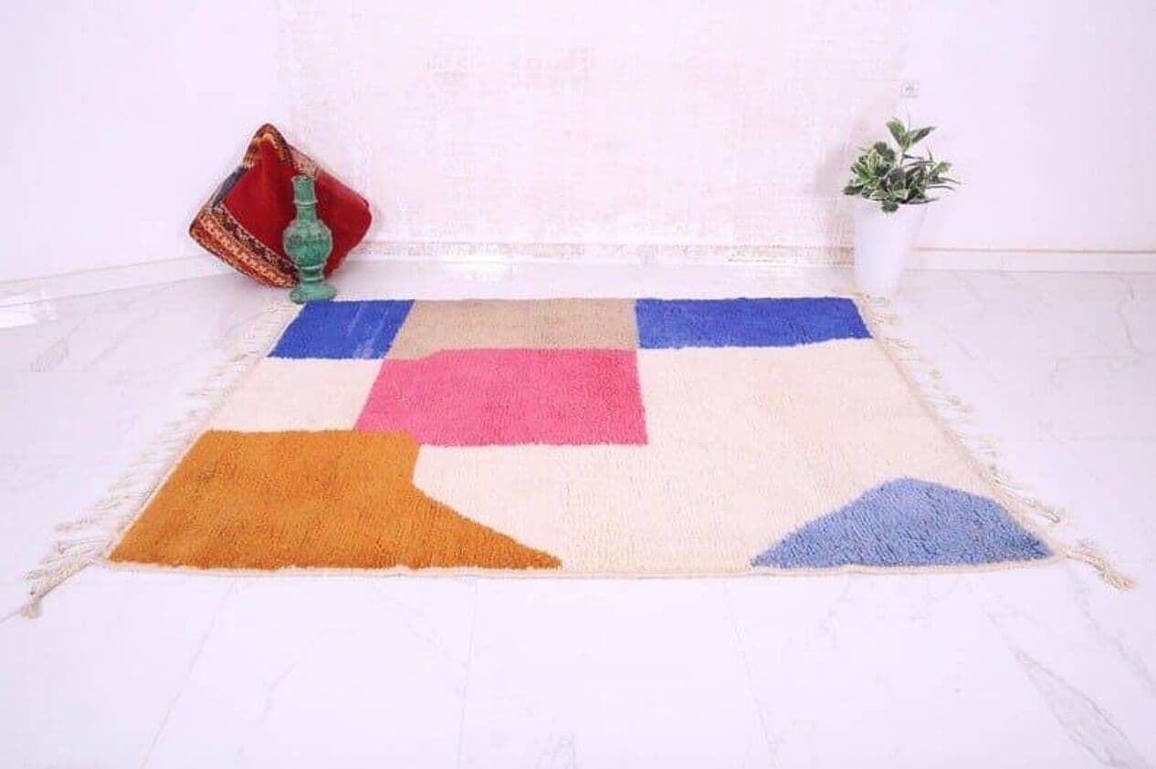 Handwoven rug 160x250 cm, wool, multicolour, Morocco - 209565