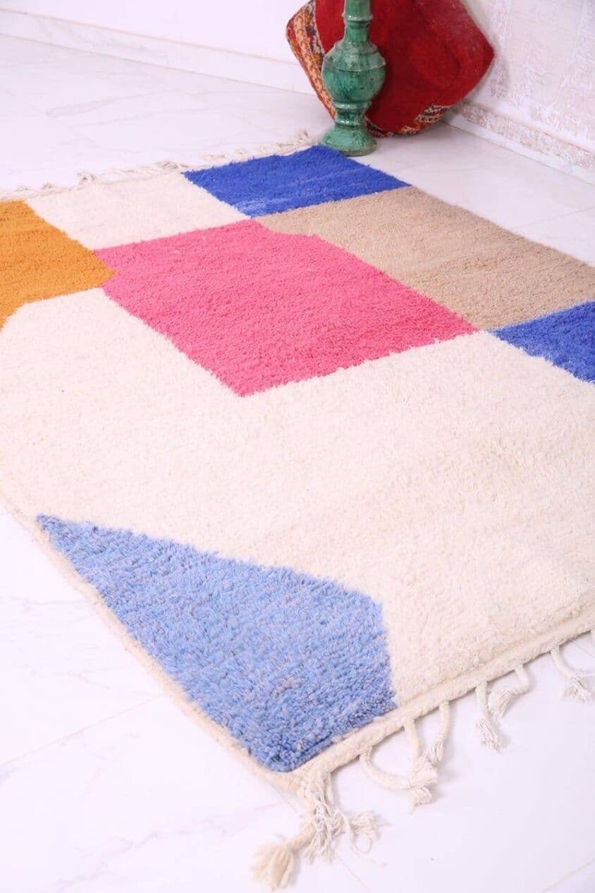Handwoven rug 160x250 cm, wool, multicolour, Morocco - 209561