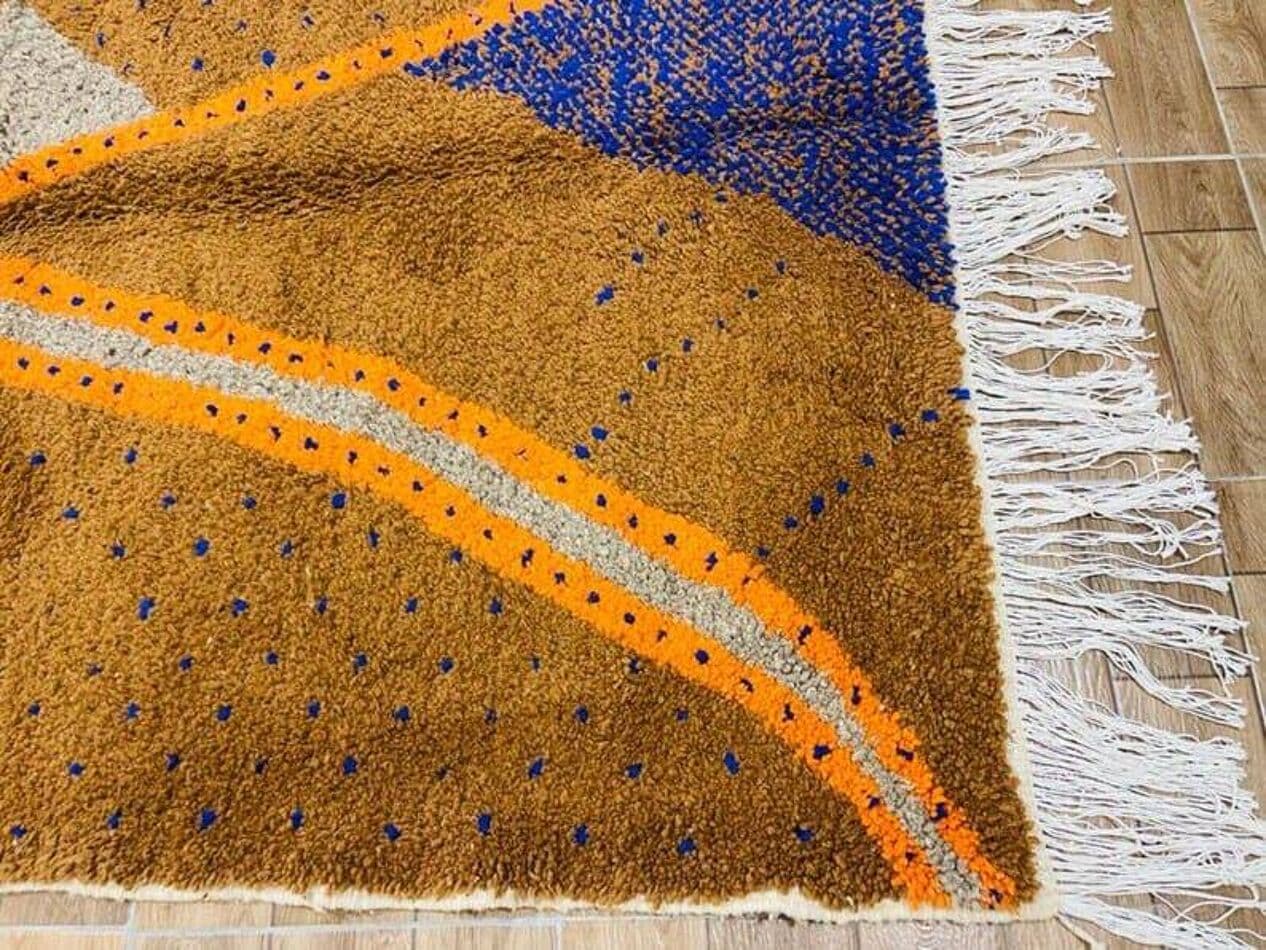 Handmade rug 100x200 cm, wool, multicolor, Morocco - 209556