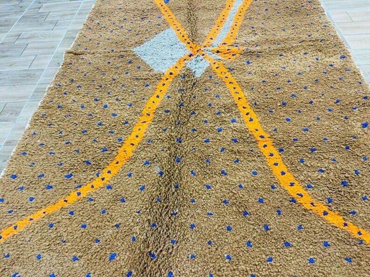 Handmade rug 100x200 cm, wool, multicolor, Morocco - 209553