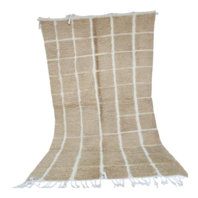 Ręcznie tkany dywan 150x250 cm, wełna, beżowy, Maroko - WYMIARY